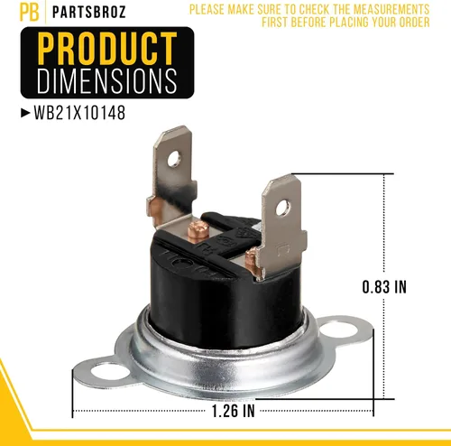 Vista 2 de GE WB21X10148 Termostato AP4344046 WB20X10020 WB27X10788 Durable PVM9179SF2SS JNM3151RF1SS JNM1541DM1CC PVM1790DR1WW JVM1790BK0BK0 1 JVM 1540SM2SS