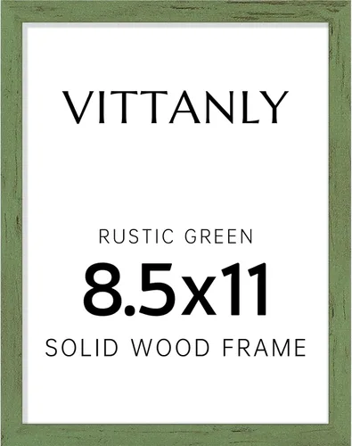 Vista 28 de Vittanly - Marco de fotos de 4 x 6 pulgadas de madera maciza con plexiglás, incluye paspartú de 3,5 x 5, para colgar en la pared o poner sobre una