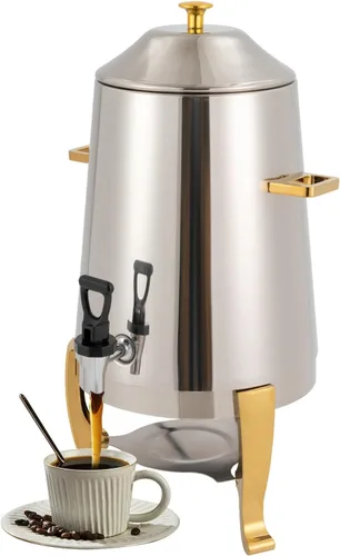 Vista 11 de Dispensador de bebidas calientes, urna eléctrica de café de 13 L, dispensador de bebidas frías y calientes de acero inoxidable con tabla