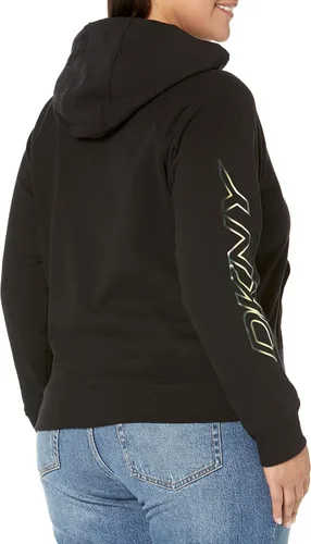 Vista 2 de DKNY Sudadera con capucha suave de forro polar para mujer