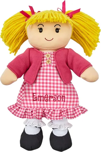 Vista 10 de Let's Make Memories Muñeca de trapo personalizada - Muñeca Mini-Me - Muñeca para niñas - Juguete para niñas - Pelo negro