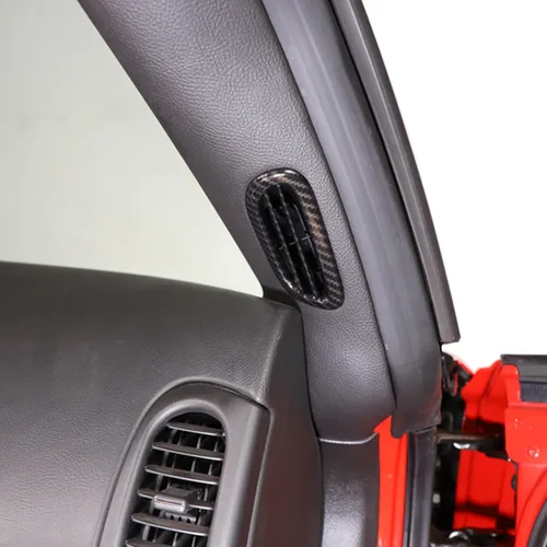 Vista 7 de PIUGILH Cubiertas de ventilación de aire de pilar A de ABS para automóvil C6 Corvette 2005-2013, accesorios interiores, marco de salida de aire, 2