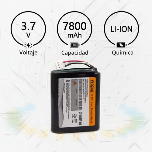 Vista 3 de Paquete de 2 baterías de 3.7 V 7800 mAh para 300-10186, AI05-2