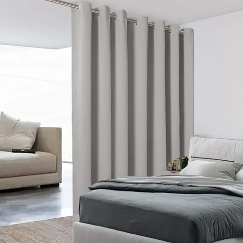 Vista 26 de BONZER Separadores de cortinas negras, cortinas opacas portátiles, panel de tratamiento de ventana de privacidad, cortinas con aislamiento térmico