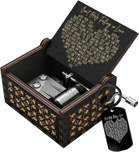 Vista 5 de Regalos para abuela/abuela Caja de música personalizada con grabado para Navidad/cumpleaños/Día de la madre B.color B