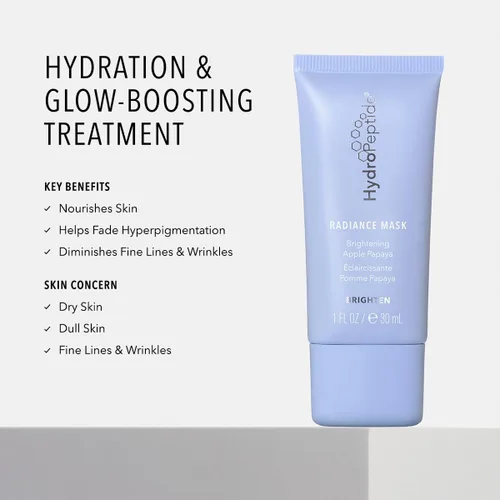 Vista 2 de HydroPeptide Radiance Mask - Máscara facial iluminadora de papaya de manzana, 0.5 onzas