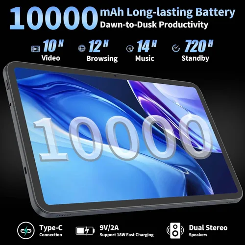 Vista 7 de Tablet Android 16 de 13 pulgadas 2026 con teclado, 32 GB+256 GB+2 TB expandir, tabletas PC con Gemini AI, Octa-Core, 10000mAh, pantalla de 120 Hz