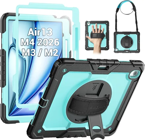 Vista 23 de SEYMAC para iPad mini 5/ Mini 4 Funda de 7.9 Pulgadas, Funda Protectora de Cuerpo Completo Resistente a Golpes con Protector de Pantalla, Soporte