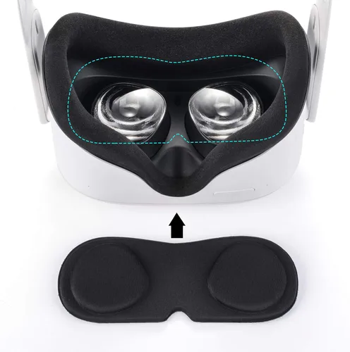 Vista 7 de for Oculus Quest 2 Accessories Quest 2 VR Silicone face Cover VR Shell CoverQuest 2 Touch Controller Grip CoverProtective Lens CoverDisposable Eye
