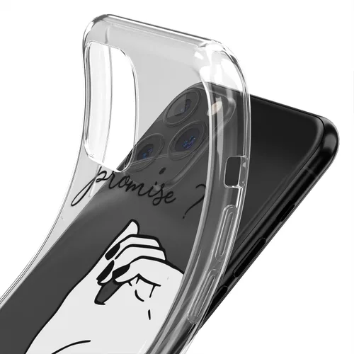 Vista 4 de Funda de teléfono a juego para iPhone SE 2022, 7, 8 – Pareja manos cubierta linda promesa aniversario meñique para él y su relación – Diseño