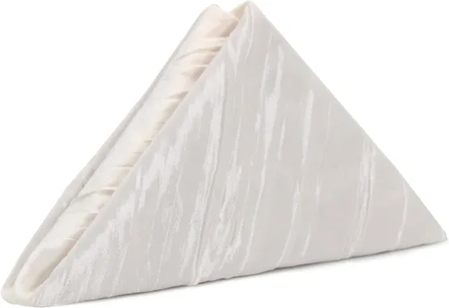 Vista 6 de Your Chair Covers - Paquete de 10 servilletas de tela de tafetán arrugadas de 20 pulgadas, color negro, de gran tamaño, dobladas y con dobladillo