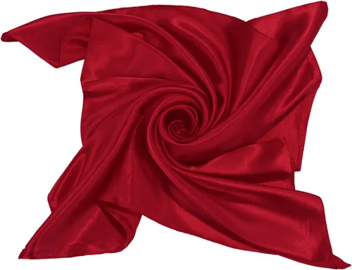 Vista 3 de SATINIOR Bufanda de gasa con cuello cuadrado, pañuelo retro con cinta de satén para mujeres y niñas