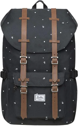 Vista 10 de Kaukko mochila para laptop de 15.6 pulgadas, mochila de viaje, 0-negro(2pc)), EP5-NEW 0-Negro (2 piezas)