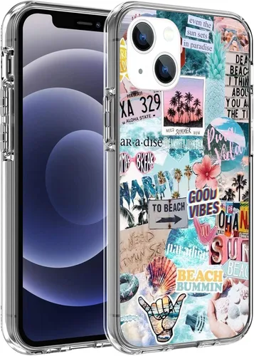 Vista 18 de Compatible con iPhone 15, diseño de vaquero occidental, collage de vaquera, rancho rancho, retro, vintage, funda transparente de TPU suave a prueba
