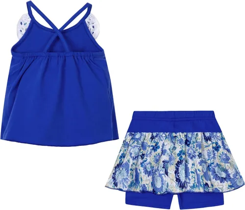 Vista 81 de LittleSpring Conjunto de verano para niñas con camiseta sin mangas y pantalones cortos florales