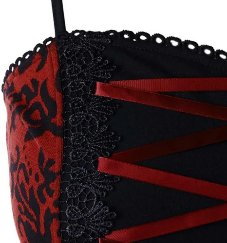 Vista 5 de Vestido de Halloween para mujer 2023, talla grande, disfraces de Halloween, sexy, hombros descubiertos, manga de mariposa, con cordones, vestidos