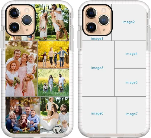 Vista 17 de Funda de teléfono personalizada para iPhone 11 Pro Max personalizada con collage de múltiples imágenes, fundas resistentes a los arañazos, a