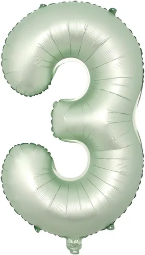 Vista 4 de Globos de papel de aluminio de 32 pulgadas de color verde oliva de 0, 1, 2, 3, 4, 5, 6, 7, 8, 9, globos de color verde helio, suministros de 32