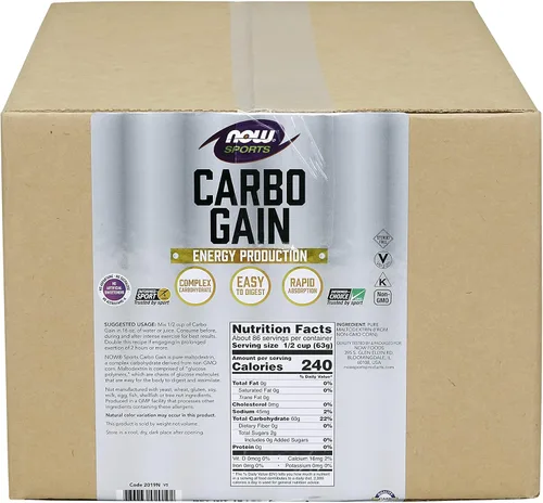 Vista 3 de Now Foods, Carbo Gain 100 % Complejo carbohidratos., 733739020192, 1, 1