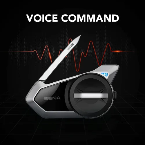 Vista 3 de Sena Harman Kardon - Auriculares Bluetooth de comunicación para motocicleta 50S con sonido de Harman Kardon, sistema de intercomunicación de malla