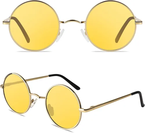 Vista 88 de CGID Gafas de sol unisex polarizadas redondas E01 Lennon