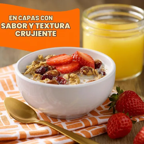 Vista 3 de Bear Naked Cereales de granola, vegetarianos, aperitivos de desayuno, frutas y nueces (6 bolsas)