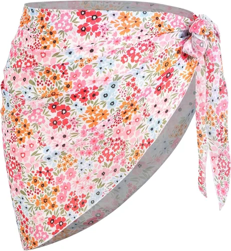 Vista 16 de ZAFUL - Pareo de mujer, pareo de playa, pareo transparente para bikini, pareo de gasa para traje de baño 0- Café