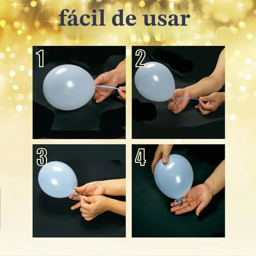 Vista 2 de 100 clips de anillo para soporte de globos, columnas, arcos, torre, lazos de plástico para arco, suministros de fiesta, pequeñas herramientas