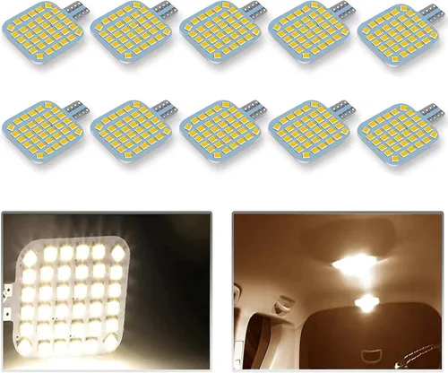 Vista 12 de 10 bombillas LED T10 921 922 912 194 para interior de caravana, bombillas LED superbrillantes, iluminación de repuesto 36-SMD 2835 6500K blanco frío