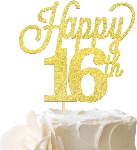 Vista 24 de 1 paquete de decoración para pastel de 12 años, purpurina negra número 12, doce cumpleaños, decoración para felicitaciones a 12 años de edad, 12
