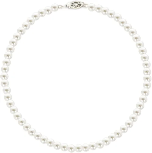 Vista 9 de Pearl Necklace for Women, 6-8mm Round White Pearl Choker Necklace for Men Strand Pearl Collar Women Girls Pearl Jewelry Gift Wedding Pearl Necklace