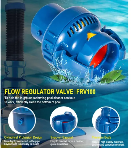 Vista 4 de Válvula reguladora de flujo FRV100 compatible con limpiadores automáticos de piscinas Zodiac MX6/MX6 Elite/MX6 Elite/MX6 Elite/AX10