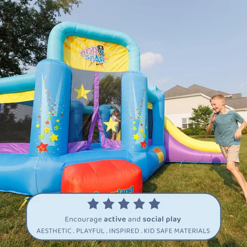 Vista 10 de Castillo hinchable Bounceland Pop Star.