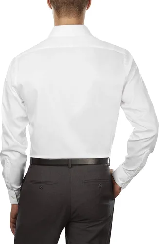 Vista 2 de Van Heusen Camisa de vestir Lux Satin Ajustada Sólido Cuello Extendido para Hombre