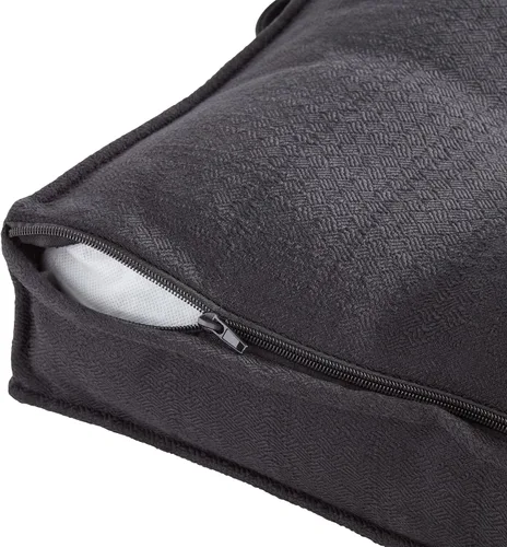 Vista 3 de Almohada cuadrada copetuda con funda extraíble, negro, grande (40 pulgadas)