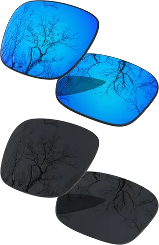 Vista 9 de Juego de 2 lentes polarizadas de repuesto para Oakley Holbrook OO9102 Pack Negro y Negro