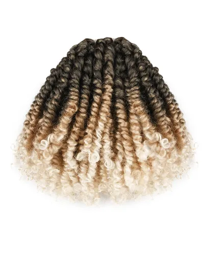 Vista 21 de Paquete de 8 paquetes de cabello de ganchillo súper corto de 6 pulgadas para mujeres negras y niños, extensiones de cabello pretrenzado suave