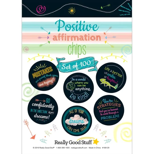 Vista 2 de Really Good Stuff - Fichas de afirmación positiva, paquete de 100 con 50 refranes motivacionales, motivadores, inspiradores y bondadosos