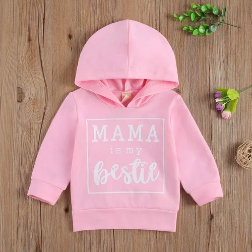 Vista 2 de YMQ - Sudadera con capucha para bebé, diseño de mamás, manga larga, informal, para bebé