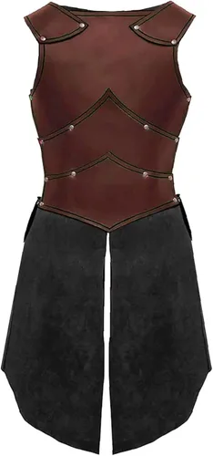 Vista 3 de Armadura medieval Viking Armadura Caballero Vestido Armadura PU Traje de cuero para LARP Party