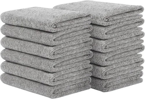 Vista 12 de SINLAND Toallas Faciales de Microfibra Ultra Suaves Paños de Lavado Faciales Paño Facial para Baño 12 Pulgadas x 12 Pulgadas Paquete de 6