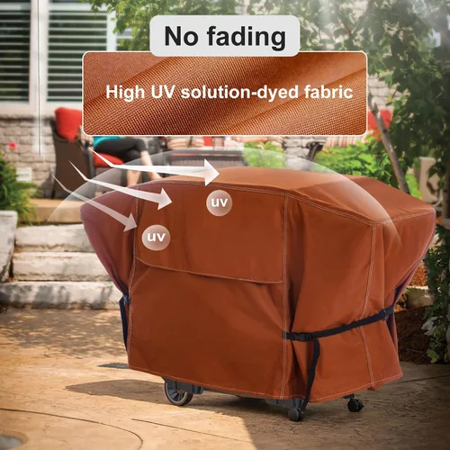 Vista 3 de NettyPro Cubierta para Plancha Blackstone de 28 pulgadas Impermeable Resistente 2 Quemadores Plancha Plana Cubierta para Parrilla de Gas de 28