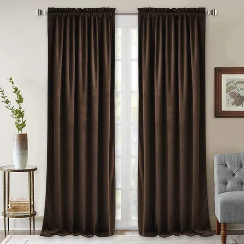Vista 11 de StangH Cortinas de terciopelo rojo de 42 x 84 pulgadas de lujo, con aislamiento térmico, divisores de habitación, decoración navideña del hogar