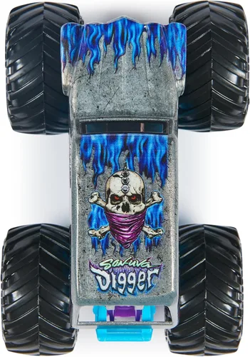 Vista 7 de Monster Jam 2023 Spin Master 1:64 Diecast Truck Series 32 Steel Reveal Son-uva Digger