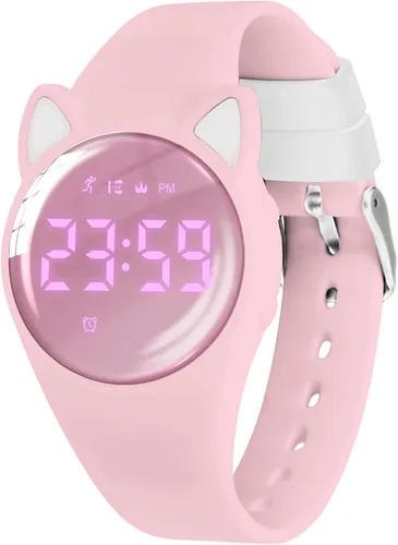 Vista 16 de NN BEN NEVIS Reloj digital para niños y niñas, reloj deportivo con rastreador de fitness, reloj despertador, cronómetro, sin aplicación y resistente
