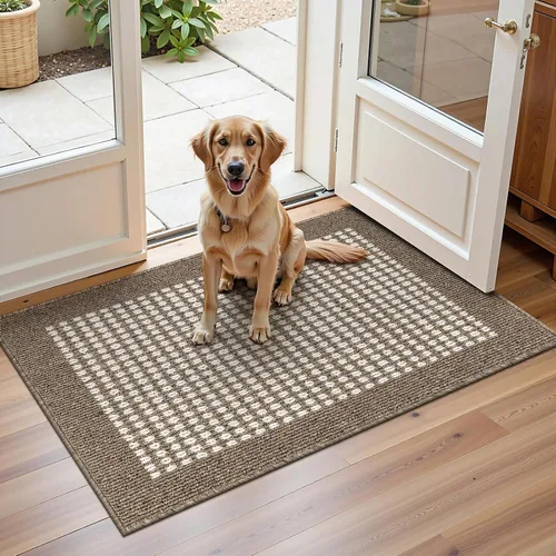 Vista 61 de Ileading Tapete para puerta de interior de 24 x 36 pulgadas, absorbente para perros, tapete de bajo perfil para entrada pequeño con respaldo de goma