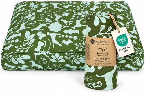 Vista 15 de Molly Mutt Morning - Funda para jaula de perro, 100% algodón orgánico con certificación GOTS para cama de perro o cachorro, duradera, lavable