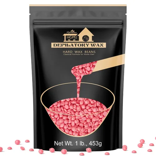 Vista 20 de 1 libra de granos de cera dura, kit de cera en perlas de Lifestance para depilación de cera dura para cabello fino y delgado, piel sensible, perlas