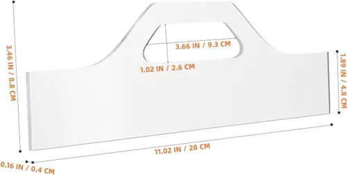 Vista 2 de Mikinona Plantilla de plantilla de mango de tabla de cortar acrílica para tablas de charcutería, guía de cocina reutilizable con agarre cómodo