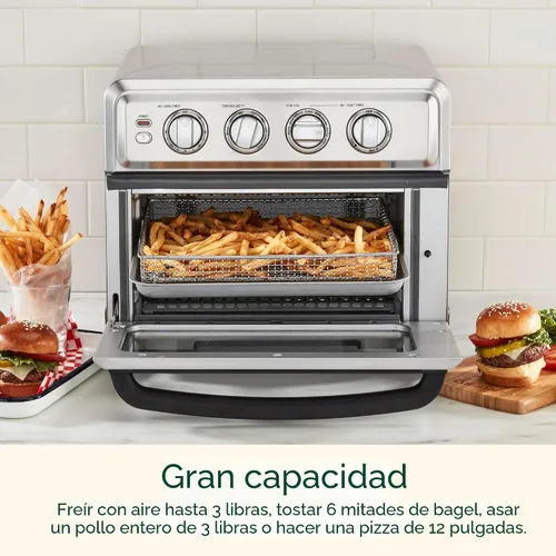 Vista 2 de Cuisinart Horno Tostador Freidora de Aire con Parrilla, 1800W Horno Freidora de Aire 8 en 1 con Opciones de Hornear, Hornear por Convección